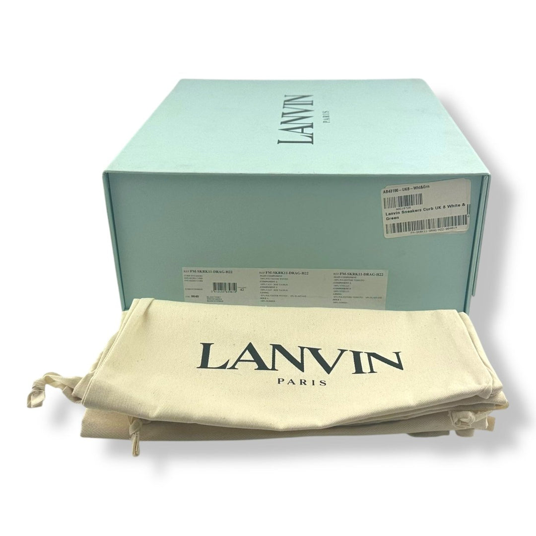 Lanvin Curb Sneaker White/Blue/Green UK 8 / EU 42 - Lux Central