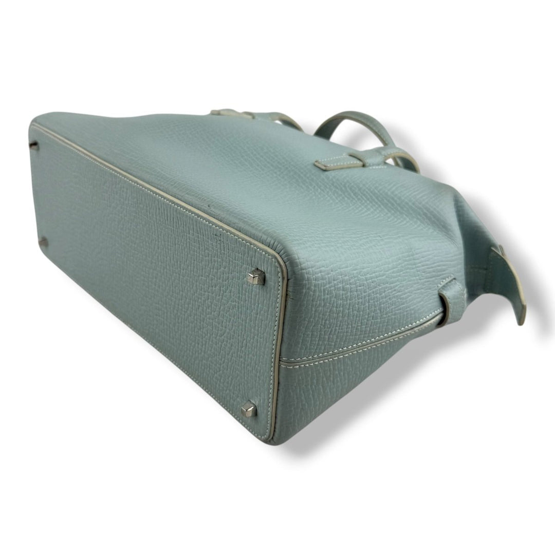 Loewe Blue Leather Tote Handbag - Lux Central
