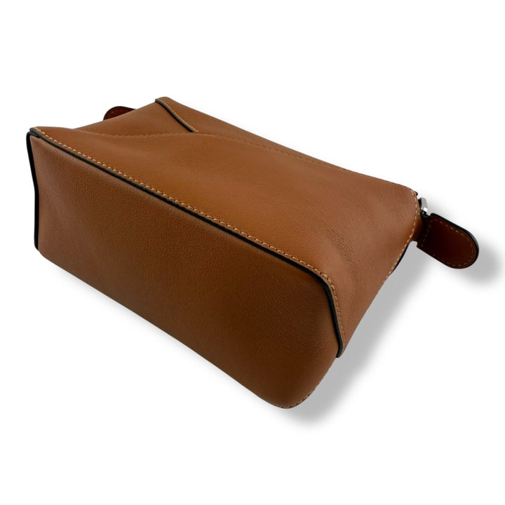Loewe Mini Edge Puzzle Tan Calfskin Leather Handbag - Lux Central