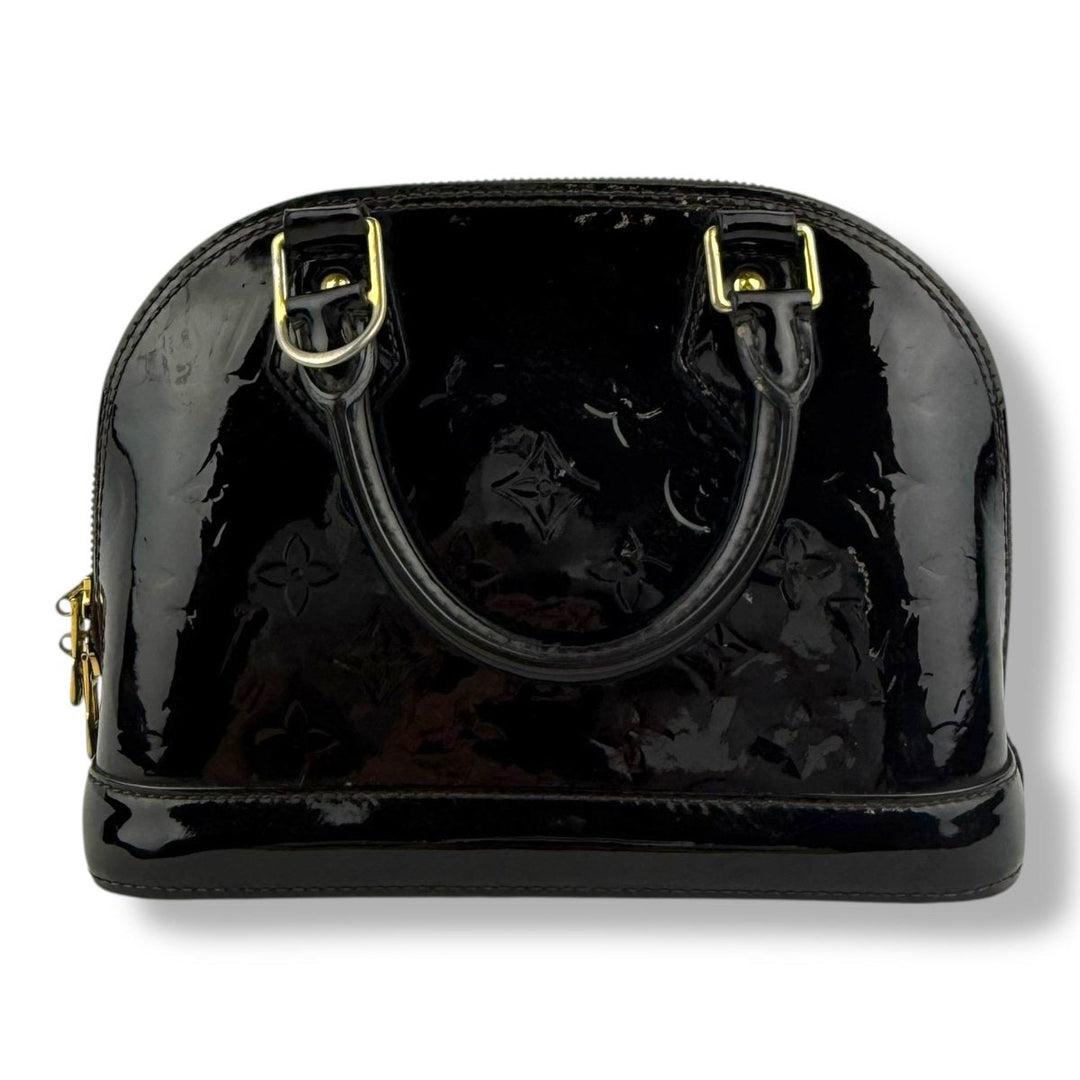 Louis Vuitton Alma BB Amarante Vernis Patent Leather Monogram Handbag - Lux Central