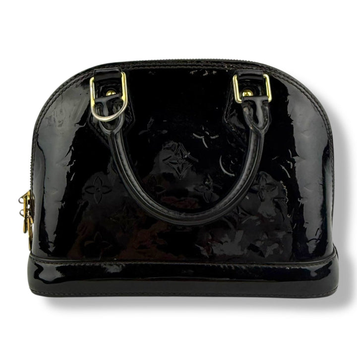 Louis Vuitton Alma BB Amarante Vernis Patent Leather Monogram Handbag - Lux Central