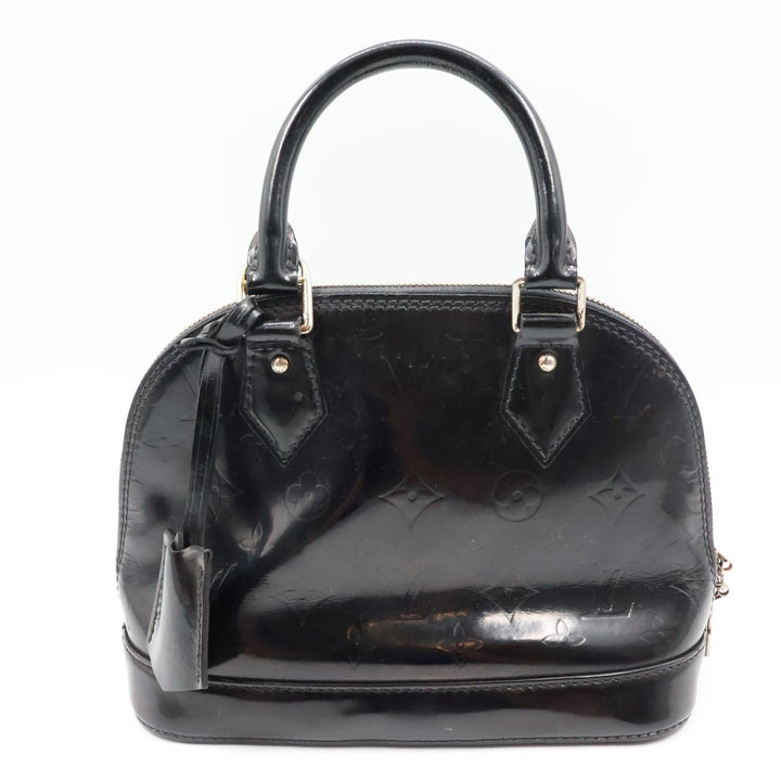 Louis Vuitton Alma BB Amarante Vernis Patent Leather Monogram Handbag - Lux Central