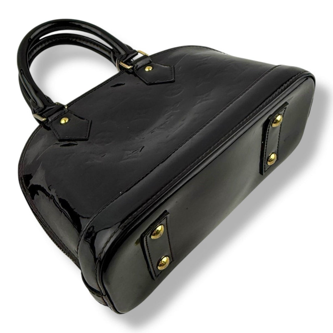 Louis Vuitton Alma BB Amarante Vernis Patent Leather Monogram Handbag - Lux Central