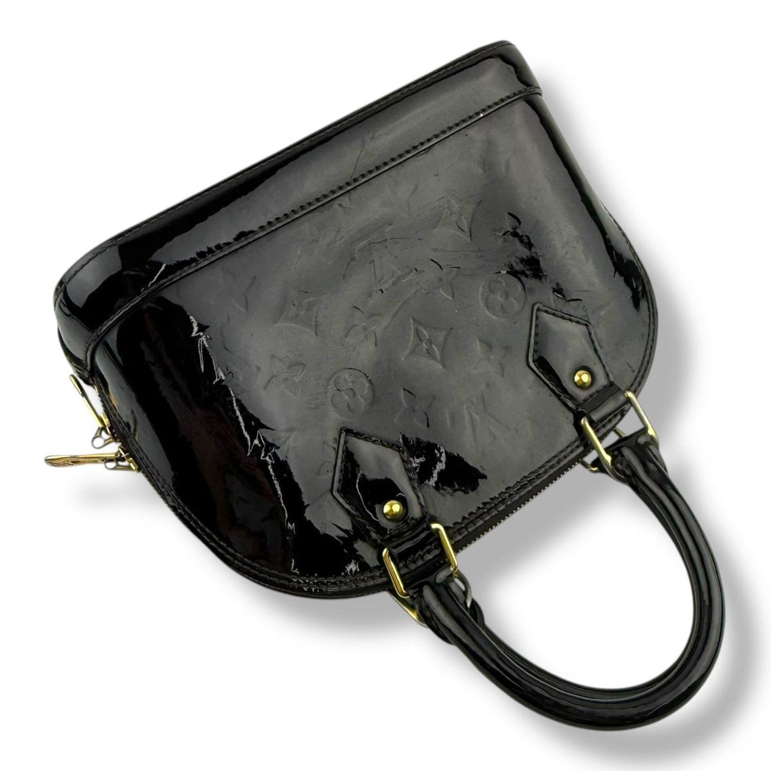 Louis Vuitton Alma BB Amarante Vernis Patent Leather Monogram Handbag - Lux Central