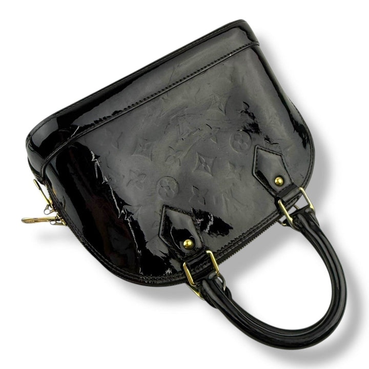 Louis Vuitton Alma BB Amarante Vernis Patent Leather Monogram Handbag - Lux Central