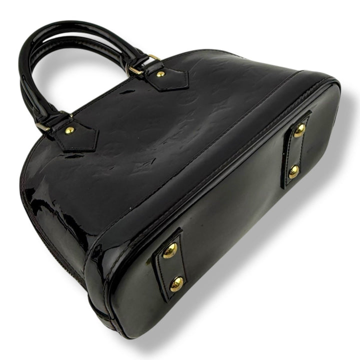 Louis Vuitton Alma BB Amarante Vernis Patent Leather Monogram Handbag - Lux Central