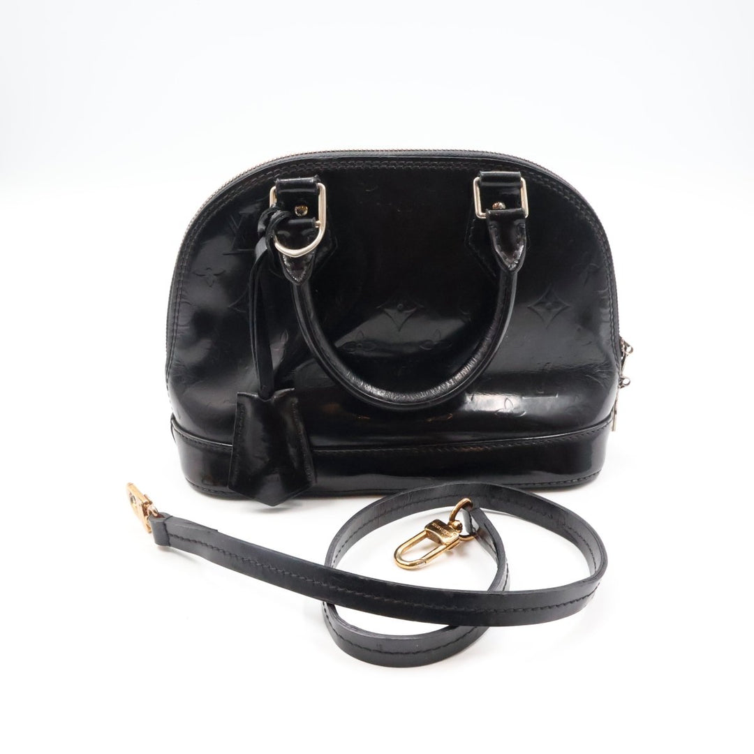 Louis Vuitton Alma BB Amarante Vernis Patent Leather Monogram Handbag - Lux Central