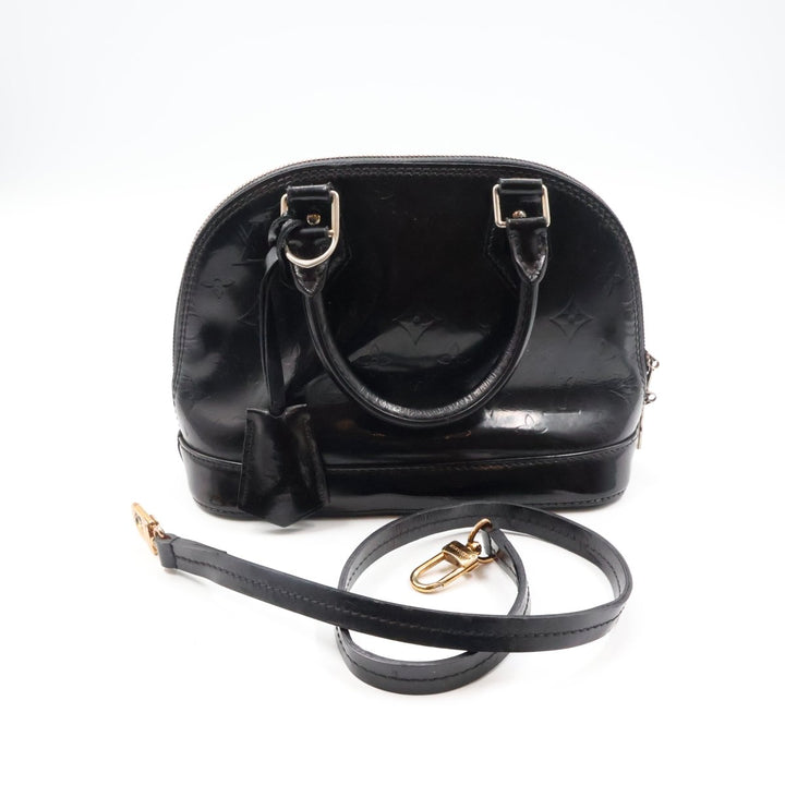 Louis Vuitton Alma BB Amarante Vernis Patent Leather Monogram Handbag - Lux Central