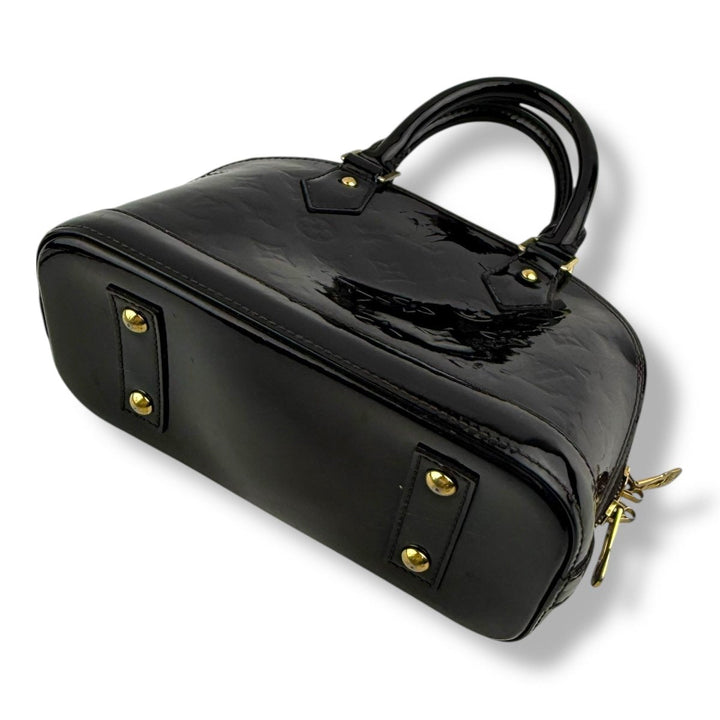 Louis Vuitton Alma BB Amarante Vernis Patent Leather Monogram Handbag - Lux Central