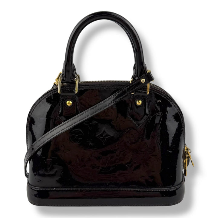 Louis Vuitton Alma BB Amarante Vernis Patent Leather Monogram Handbag - Lux Central