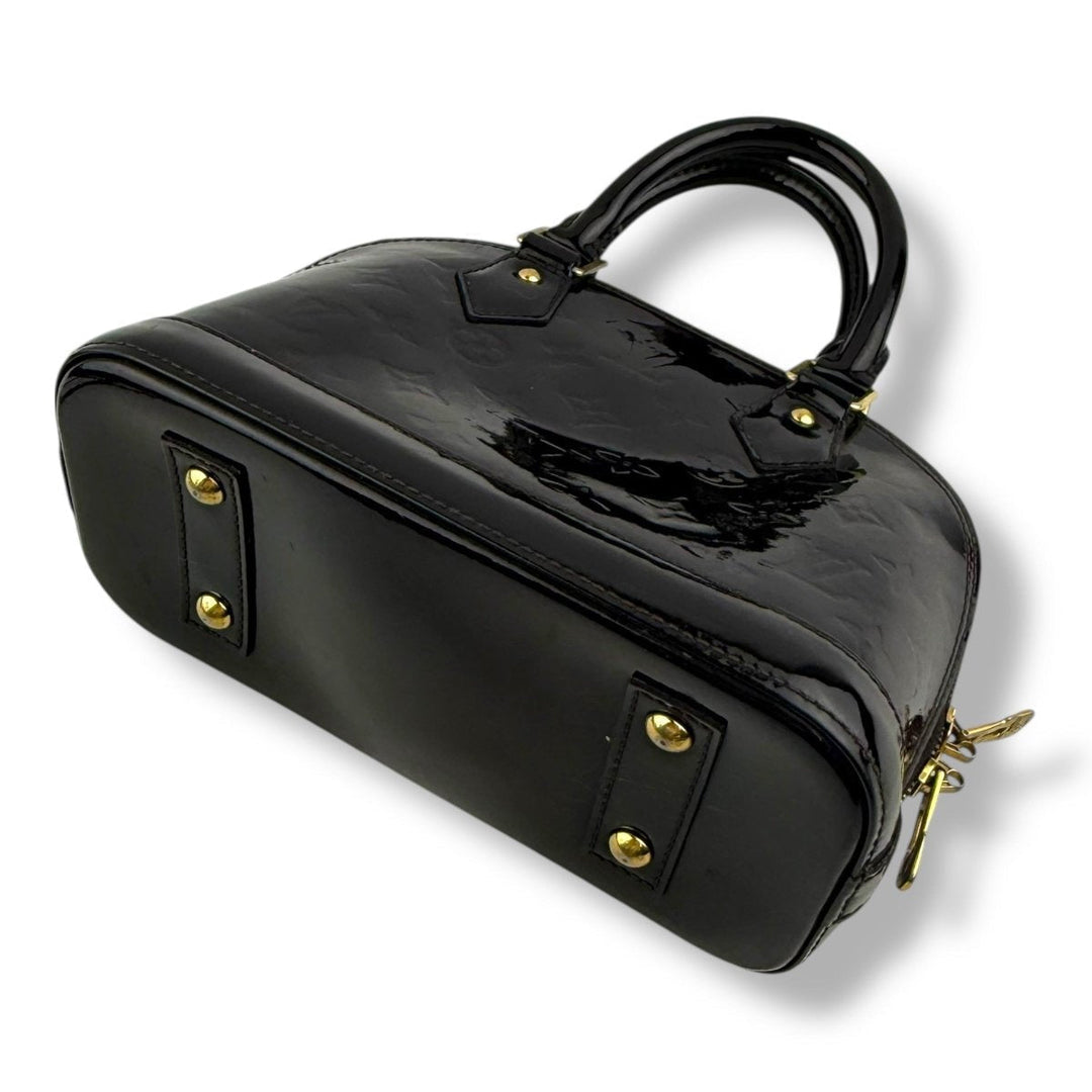 Louis Vuitton Alma BB Amarante Vernis Patent Leather Monogram Handbag - Lux Central