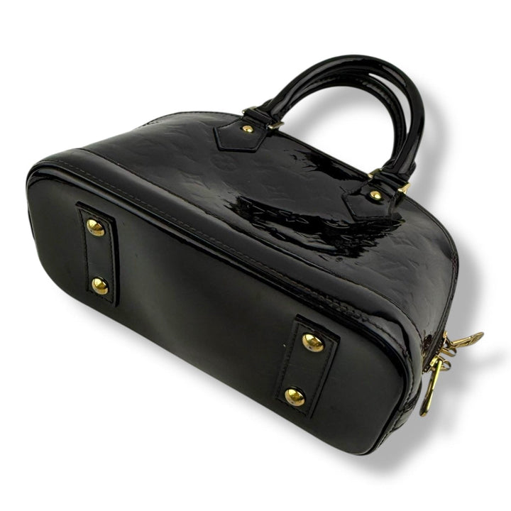 Louis Vuitton Alma BB Amarante Vernis Patent Leather Monogram Handbag - Lux Central