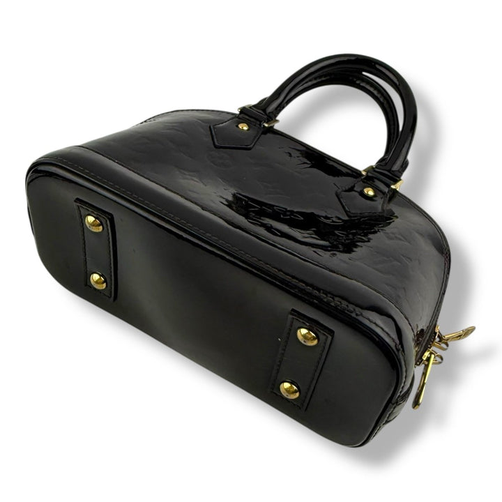 Louis Vuitton Alma BB Amarante Vernis Patent Leather Monogram Handbag - Lux Central