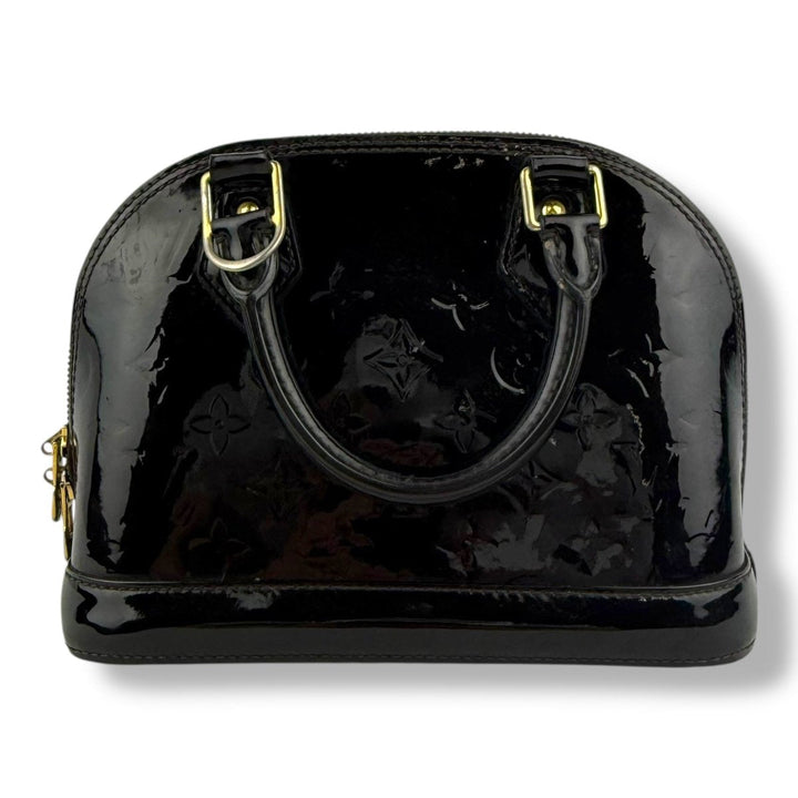 Louis Vuitton Alma BB Amarante Vernis Patent Leather Monogram Handbag - Lux Central