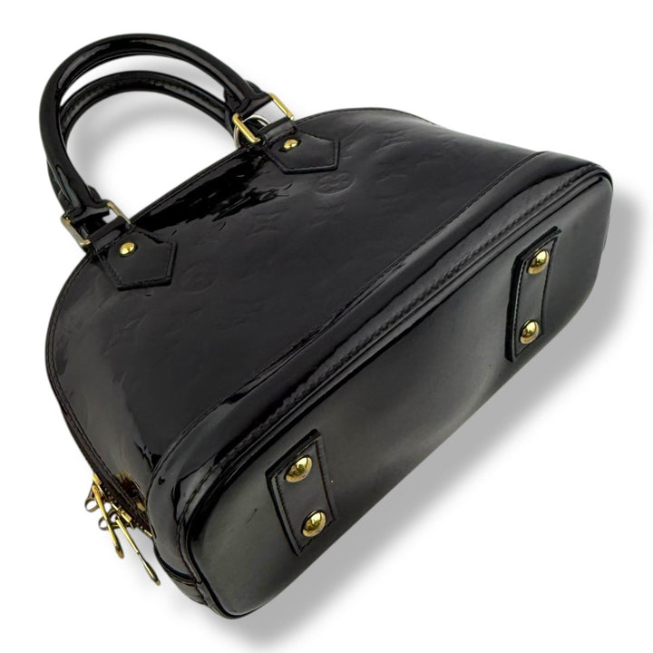 Louis Vuitton Alma BB Amarante Vernis Patent Leather Monogram Handbag - Lux Central