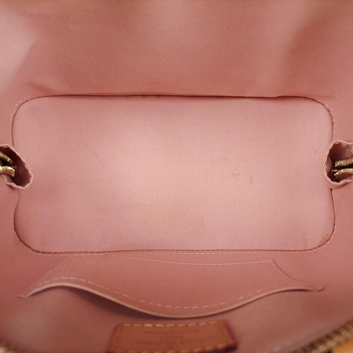 Louis Vuitton Alma BB Beige Vernis Patent Leather Monogram Handbag - Lux Central