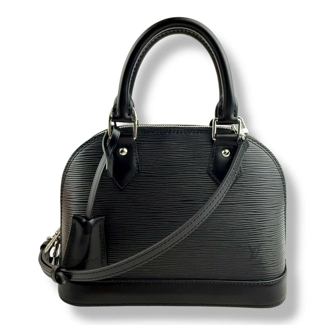 Louis Vuitton Alma BB Black Epi Leather Handbag - Lux Central
