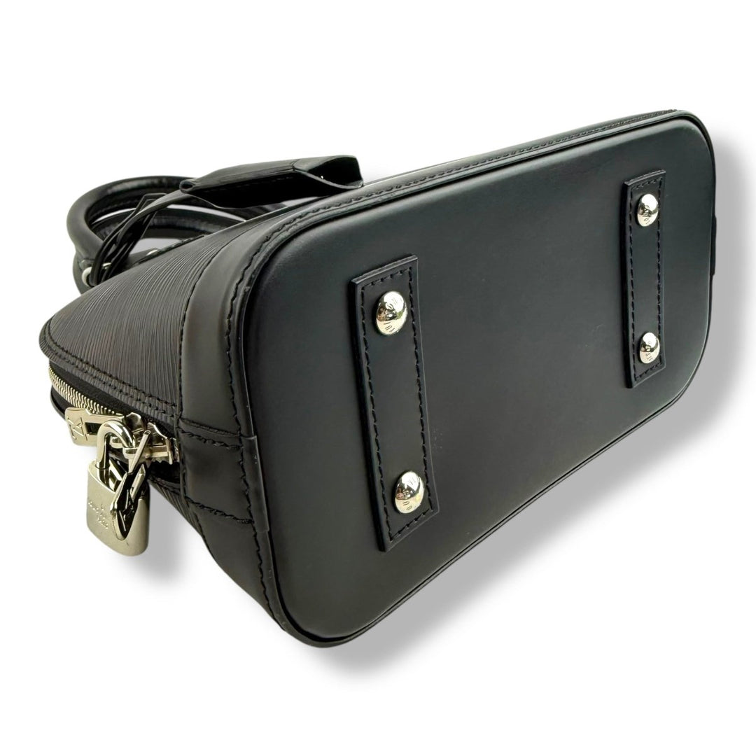 Louis Vuitton Alma BB Black Epi Leather Handbag - Lux Central