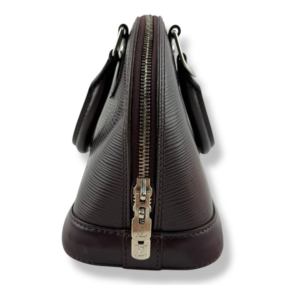 Louis Vuitton Alma BB Epi Leather Burgundy Handbag - Lux Central