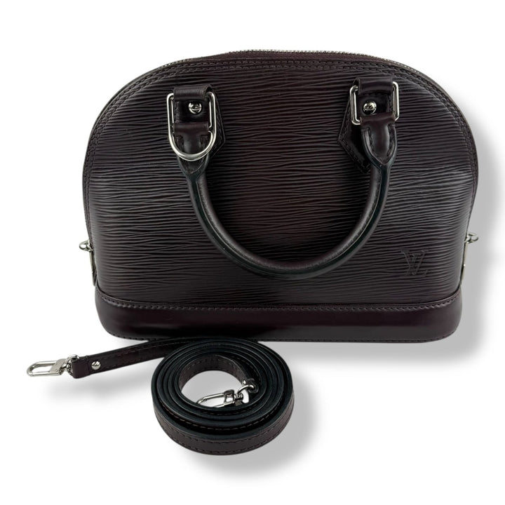 Louis Vuitton Alma BB Epi Leather Burgundy Handbag - Lux Central