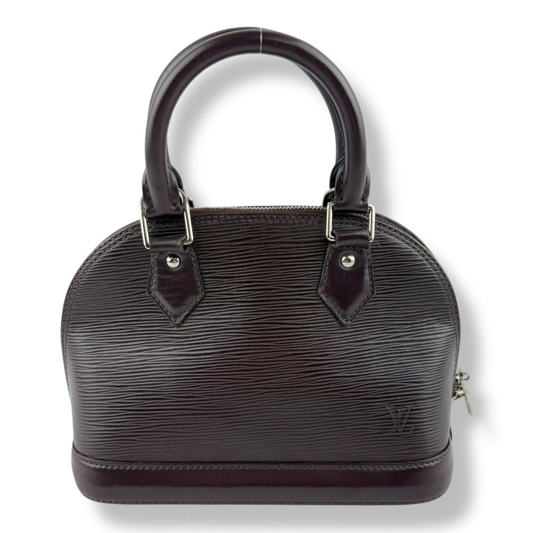 Louis Vuitton Alma BB Epi Leather Burgundy Handbag - Lux Central