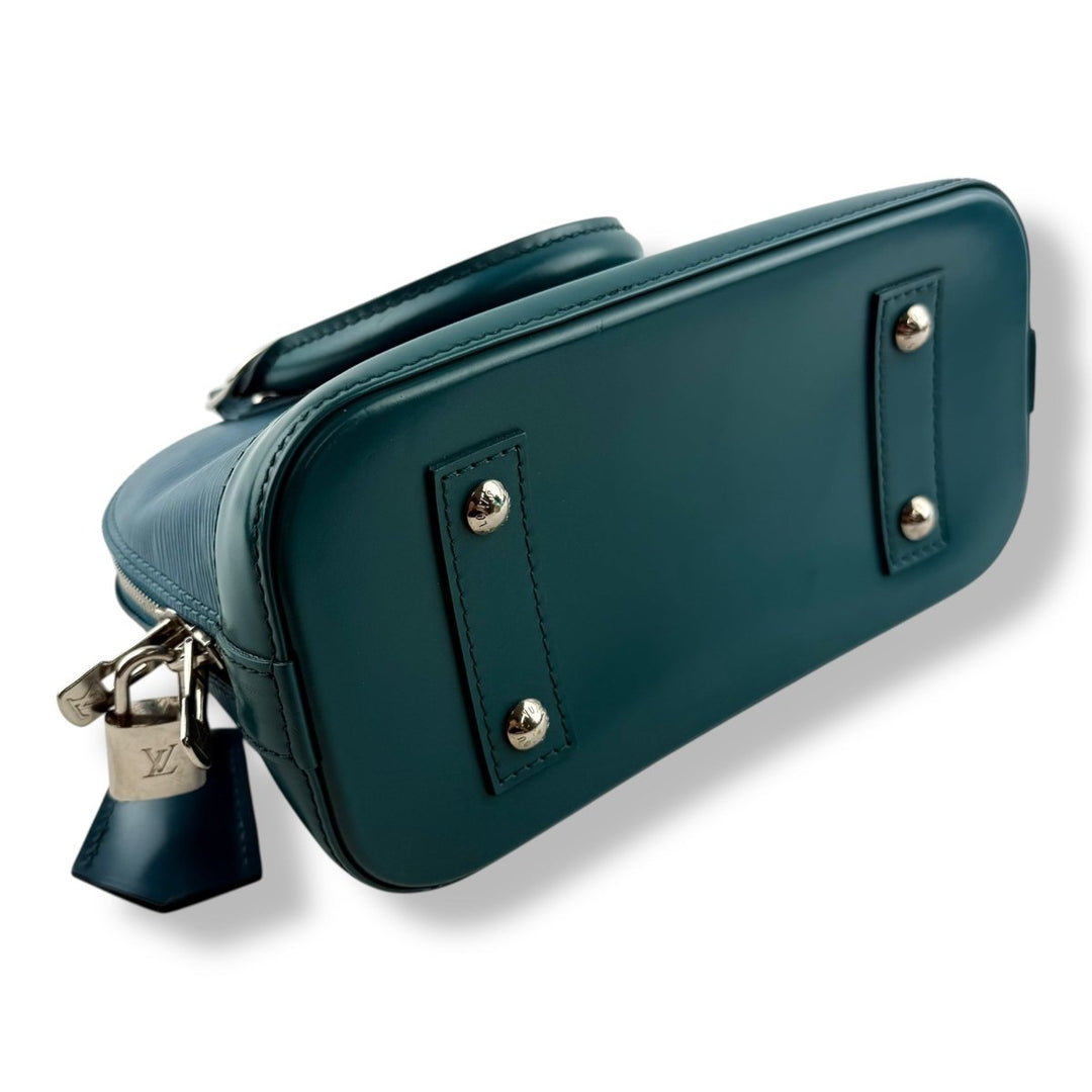 Louis Vuitton Alma BB Epi Leather Cyan Handbag - Lux Central