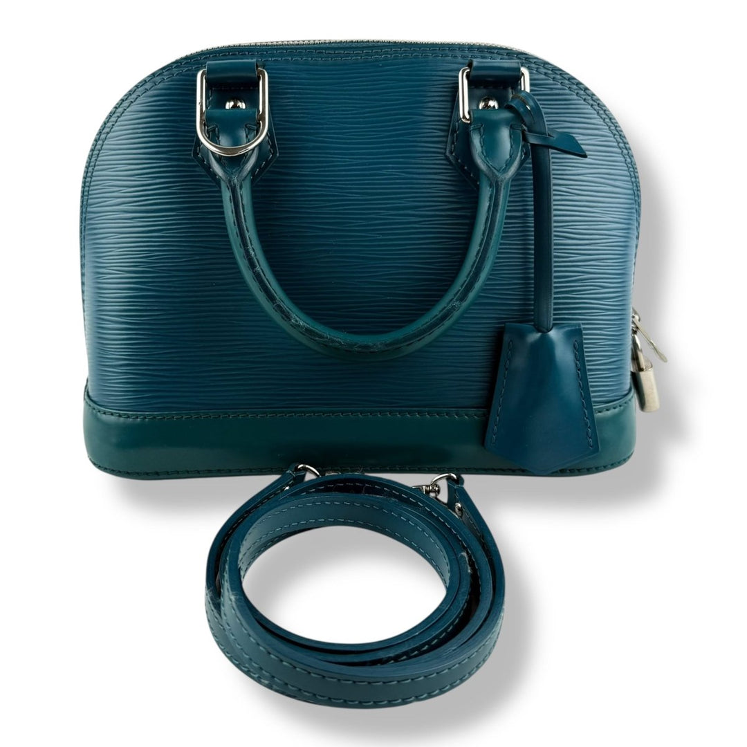 Louis Vuitton Alma BB Epi Leather Cyan Handbag - Lux Central