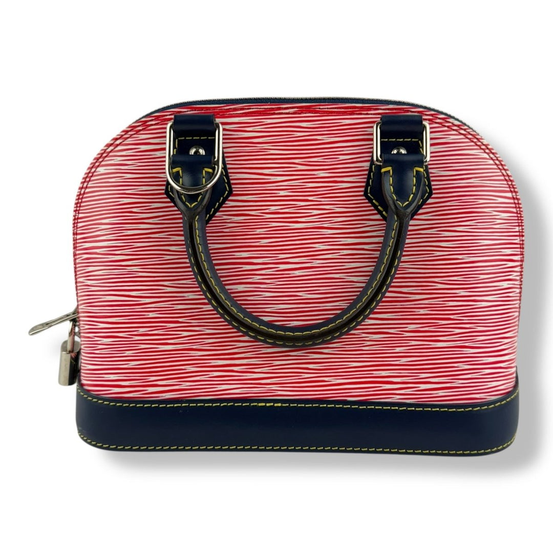Louis Vuitton Alma BB Epi Leather Red/Navy Handbag - Lux Central