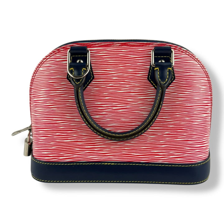 Louis Vuitton Alma BB Epi Leather Red/Navy Handbag - Lux Central
