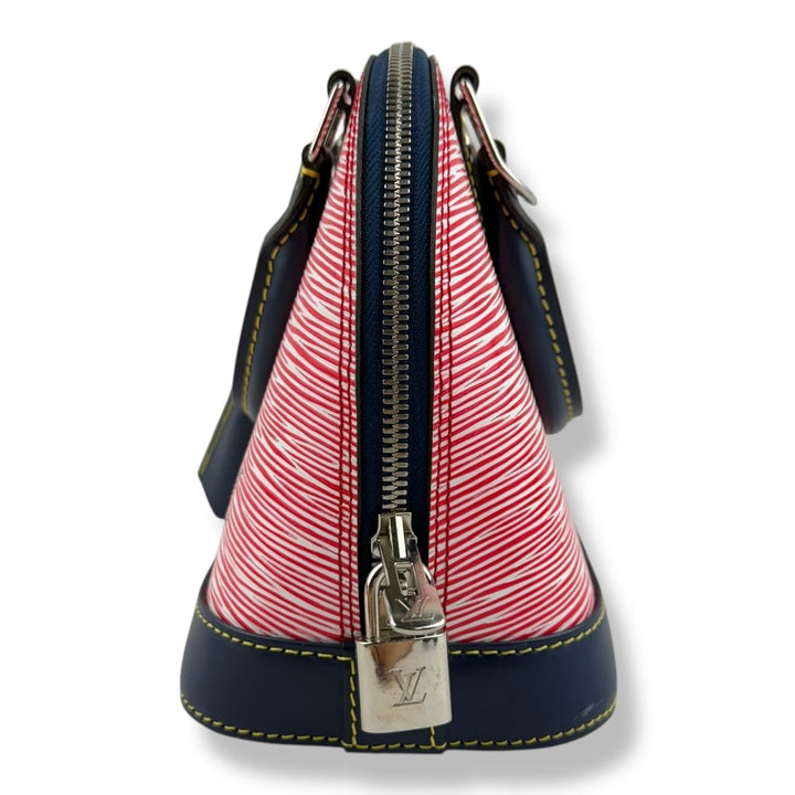 Louis Vuitton Alma BB Epi Leather Red/Navy Handbag - Lux Central
