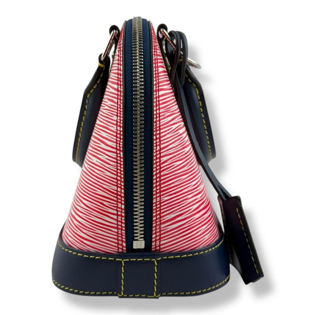 Louis Vuitton Alma BB Epi Leather Red/Navy Handbag - Lux Central