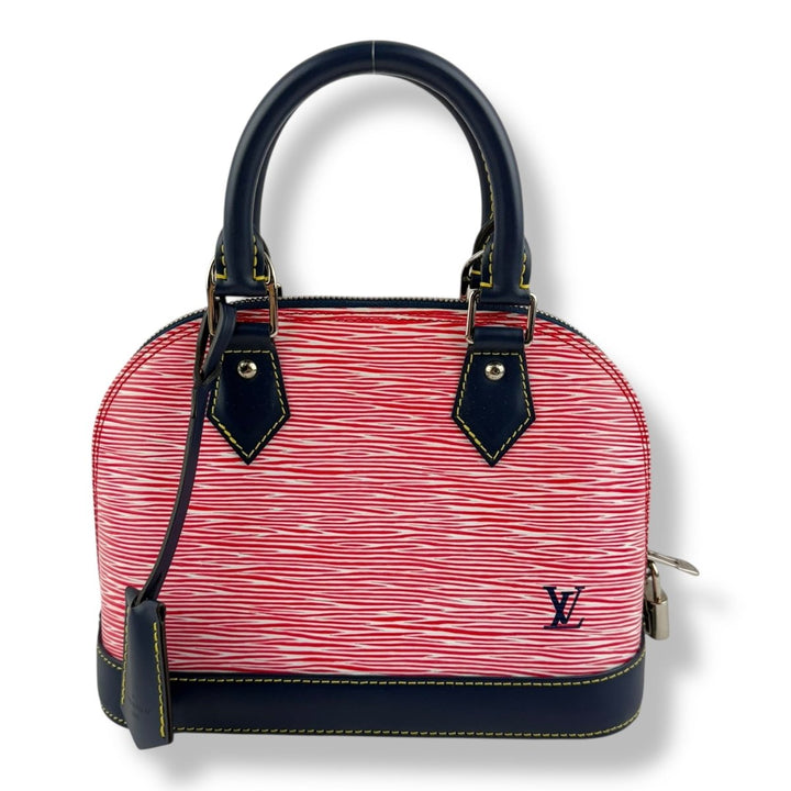Louis Vuitton Alma BB Epi Leather Red/Navy Handbag - Lux Central