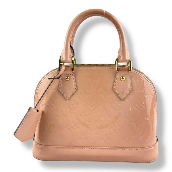 Louis Vuitton Alma BB Vernis Pink Monogram Handbag - Lux Central