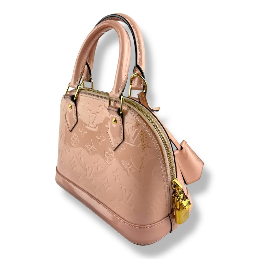 Louis Vuitton Alma BB Vernis Pink Monogram Handbag - Lux Central