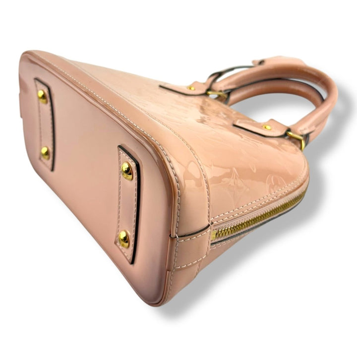 Louis Vuitton Alma BB Vernis Pink Monogram Handbag - Lux Central