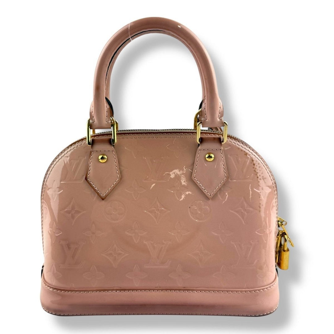 Louis Vuitton Alma BB Vernis Pink Monogram Handbag - Lux Central