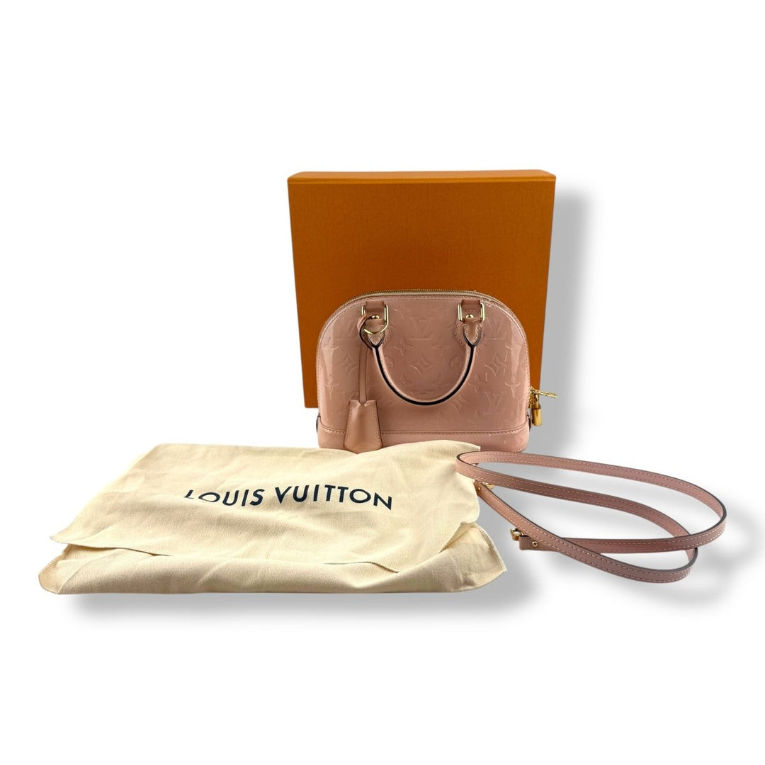 Louis Vuitton Alma BB Vernis Pink Monogram Handbag - Lux Central
