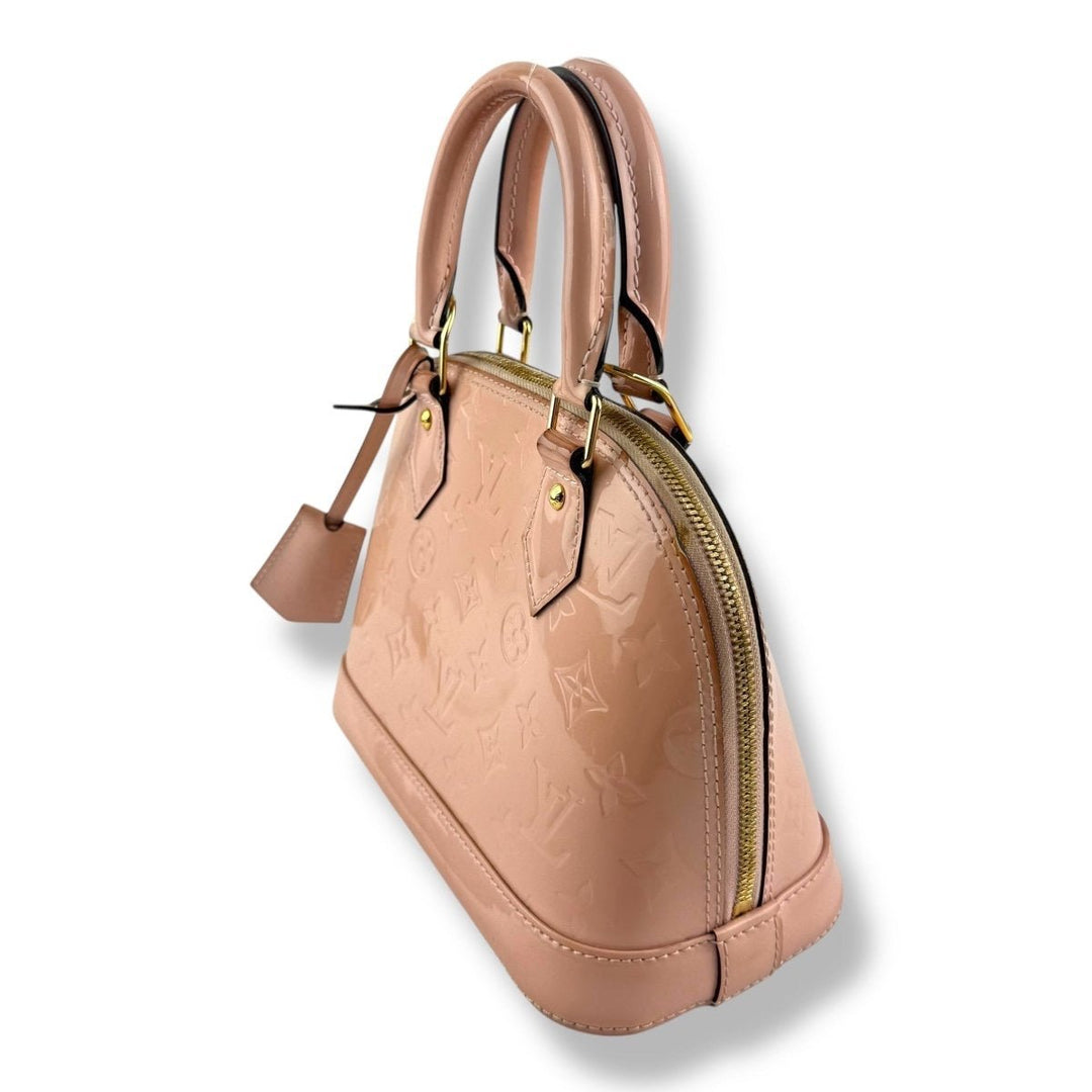 Louis Vuitton Alma BB Vernis Pink Monogram Handbag - Lux Central