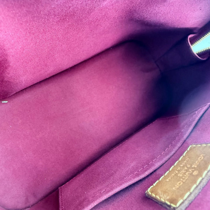 Louis Vuitton Alma BB Vernis Red Stripe Monogram Handbag - Lux Central