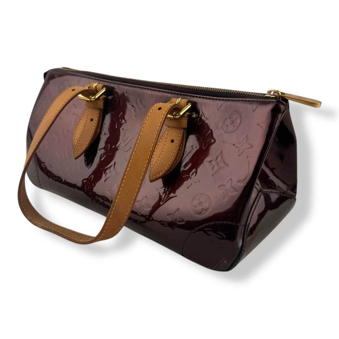 Louis Vuitton Amarante Rosewood Patent Vernis Handbag - Lux Central