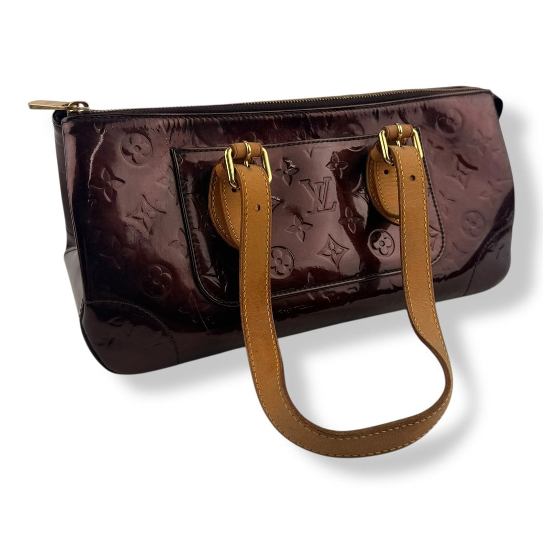 Louis Vuitton Amarante Rosewood Patent Vernis Handbag - Lux Central