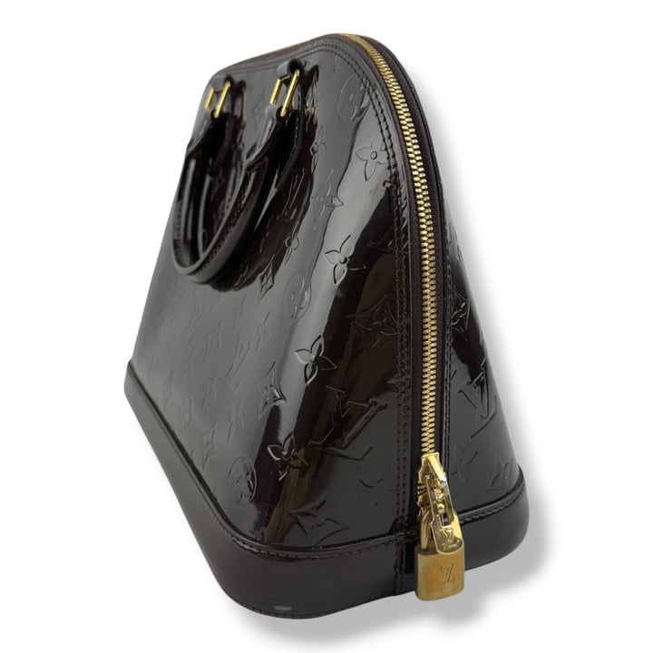 Louis Vuitton Amarante Vernis Monogram Alma PM Handbag - Lux Central