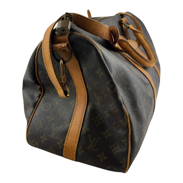 Louis Vuitton Bandouliere Vintage Brown Monogram 45 Keepall Duffle Bag - Lux Central