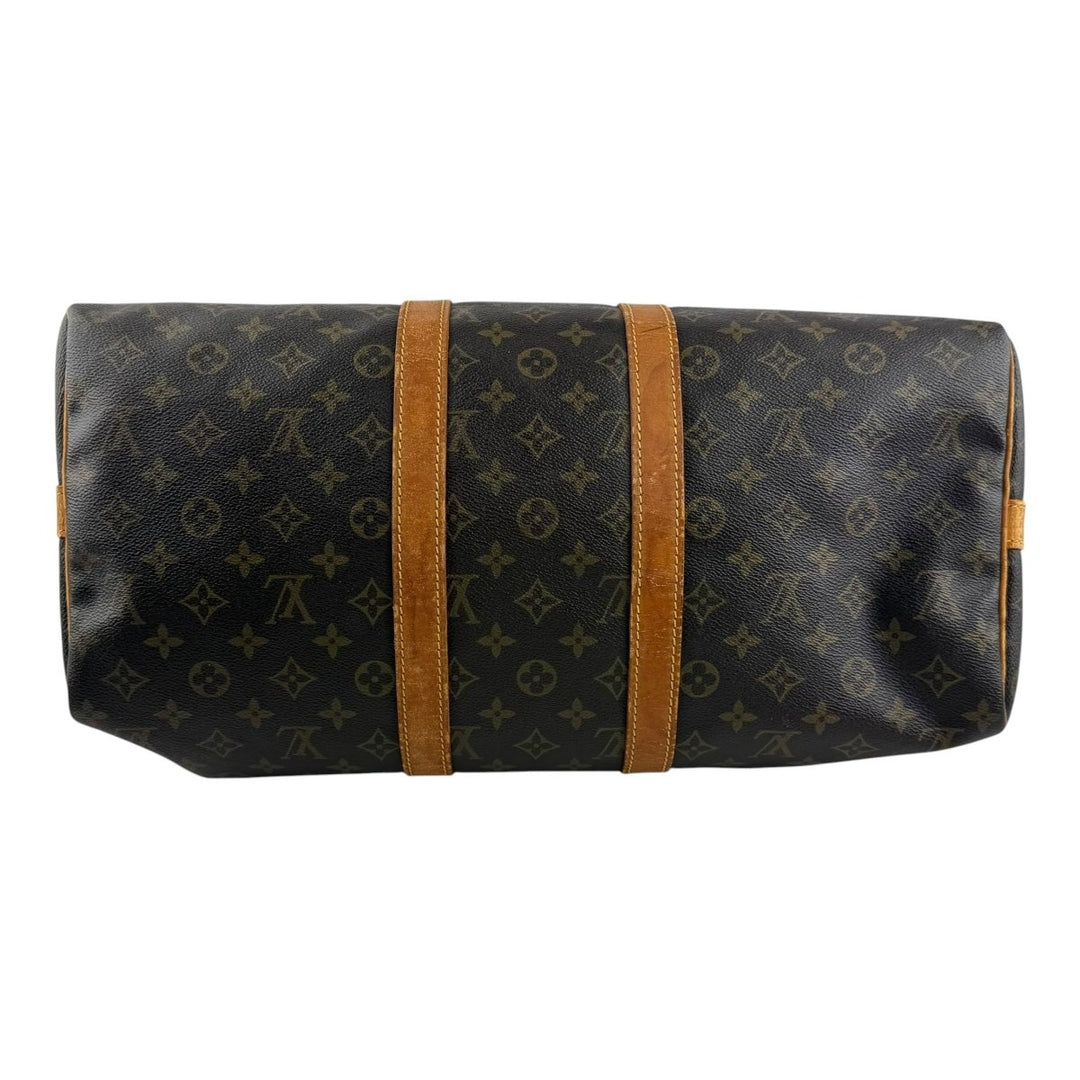 Louis Vuitton Bandouliere Vintage Brown Monogram 45 Keepall Duffle Bag - Lux Central