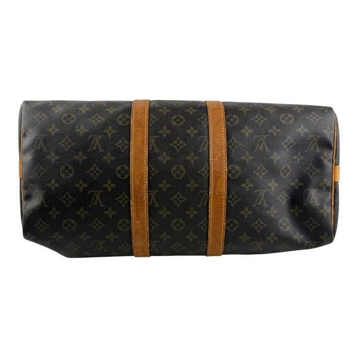 Louis Vuitton Bandouliere Vintage Brown Monogram 45 Keepall Duffle Bag - Lux Central