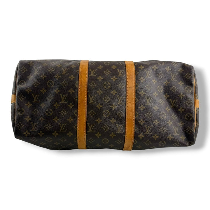 Louis Vuitton Bandouliere Vintage Brown Monogram 50 Keepall Duffle Bag - Lux Central