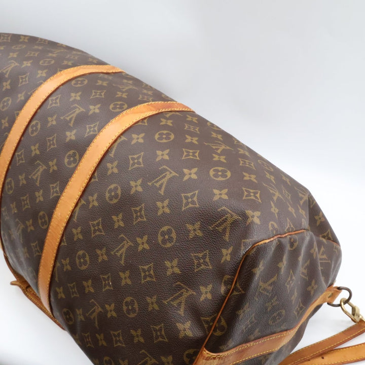 Louis Vuitton Bandouliere Vintage Brown Monogram 55 Keepall Duffle Bag - Lux Central