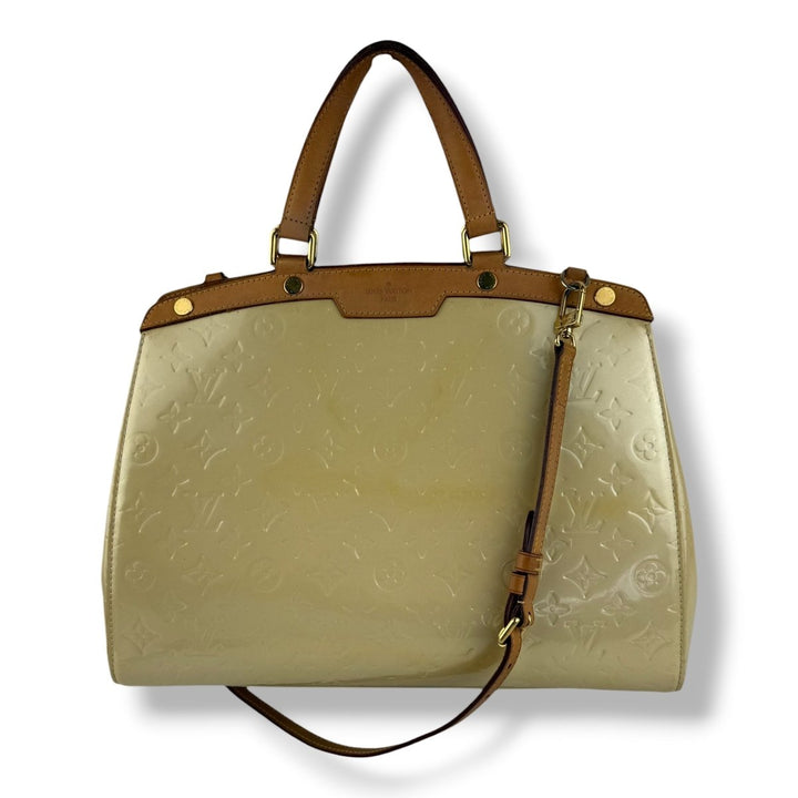 Louis Vuitton Beige Vernis Brea MM Tote - Lux Central
