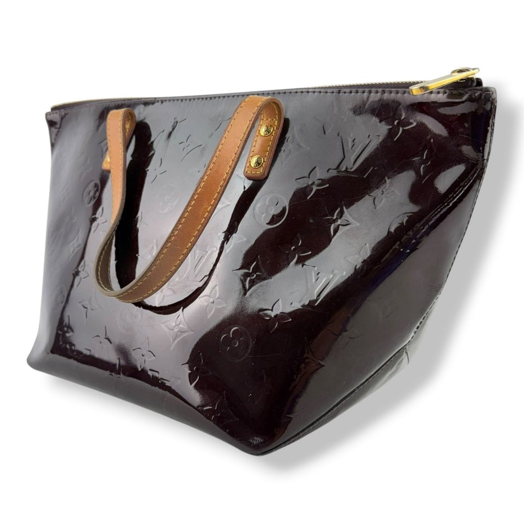 Louis Vuitton Bellevue MM Burgundy Vernis Patent Leather Handbag - Lux Central