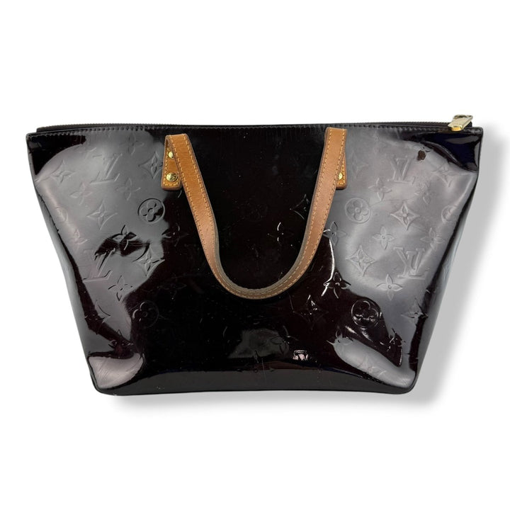 Louis Vuitton Bellevue MM Burgundy Vernis Patent Leather Handbag - Lux Central